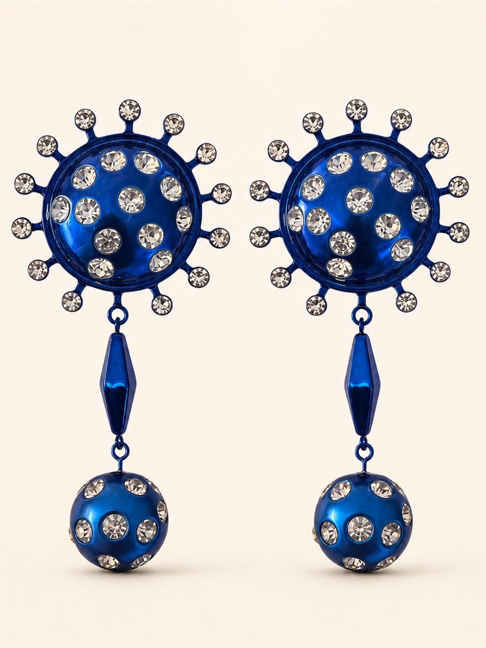Cluster Earrings Blue & Clear (KFITZ)